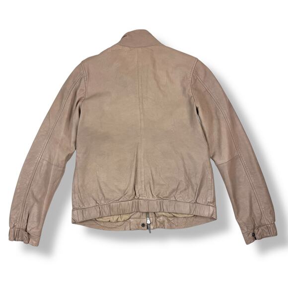 VINCE tan lamb leather jacket - Picture 9 of 16